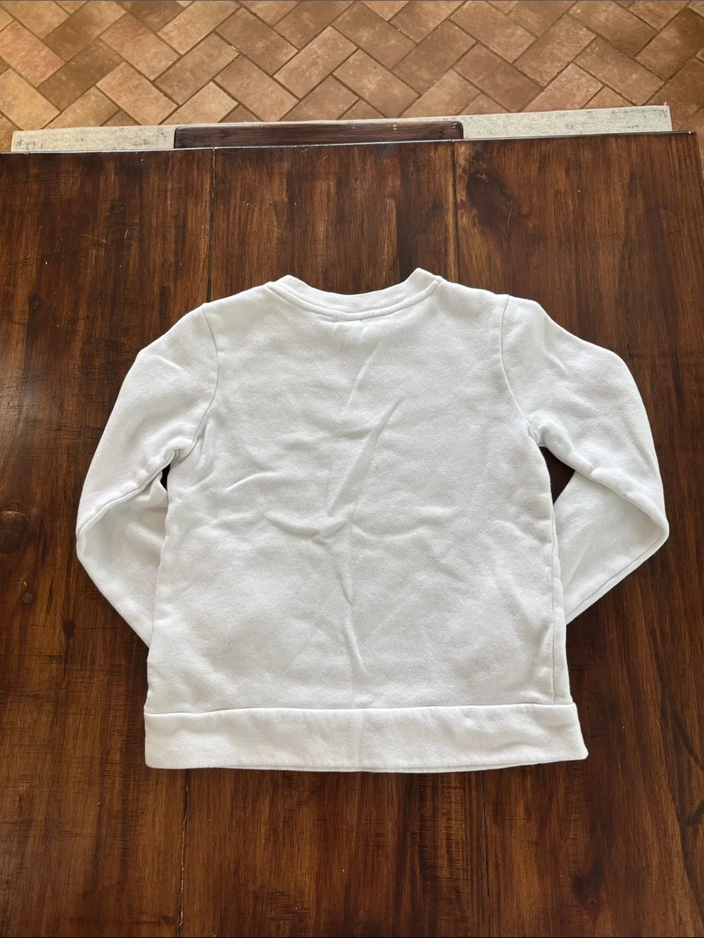 GAP White Sweatshirt with Pink & Blue Logo Floral Detail